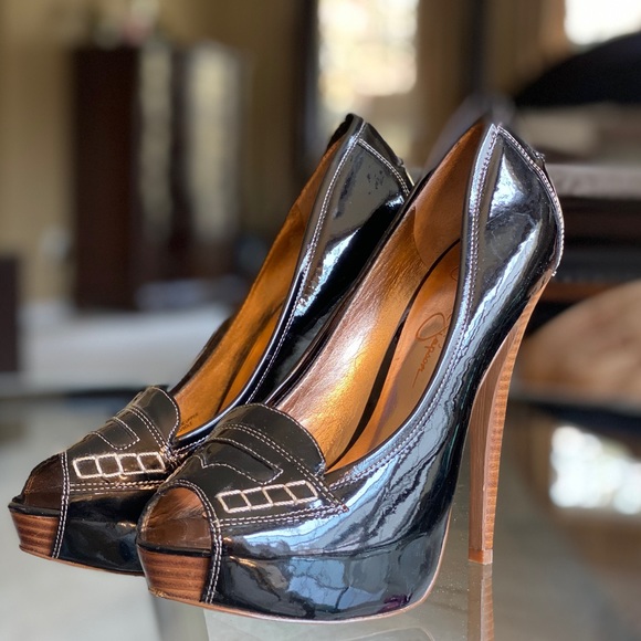 Jessica Simpson Peep Toe Pumps Heels - Picture 4 of 8